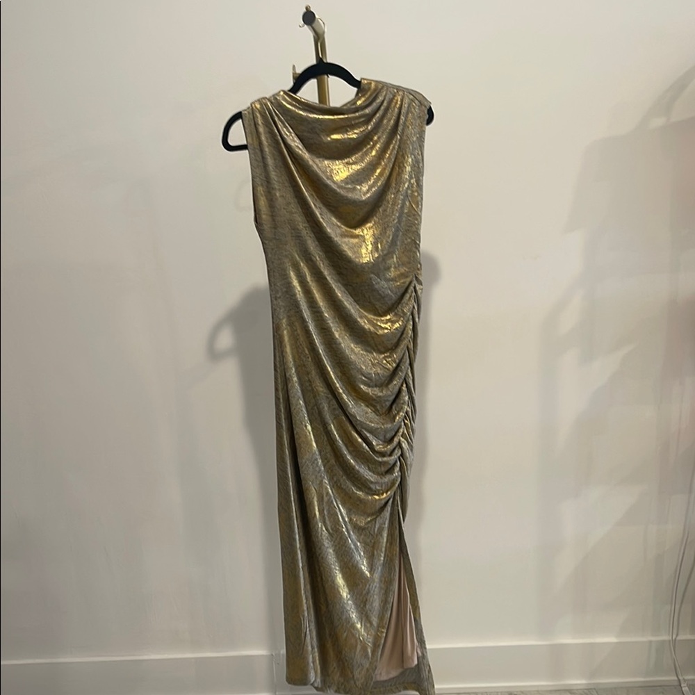 Anthropologie Gold Sleeveless Dress